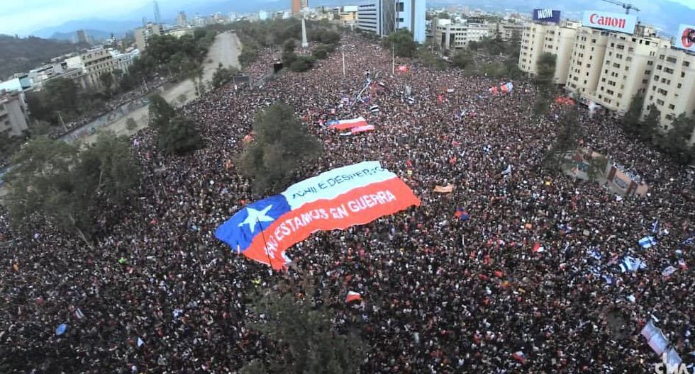 marcha mas grande de Chile
